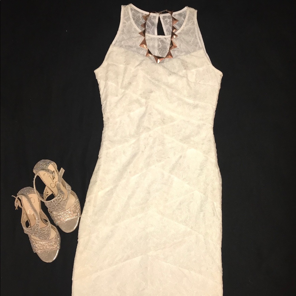 Off White White House Black Market Midi Dress